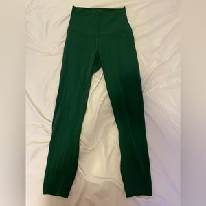 Everglade Green 25" Lululemon Aline Leggings Size 2